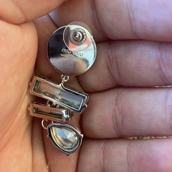 MIU MIU authentic Rose Crystal Earrings - Picture 5 of 8